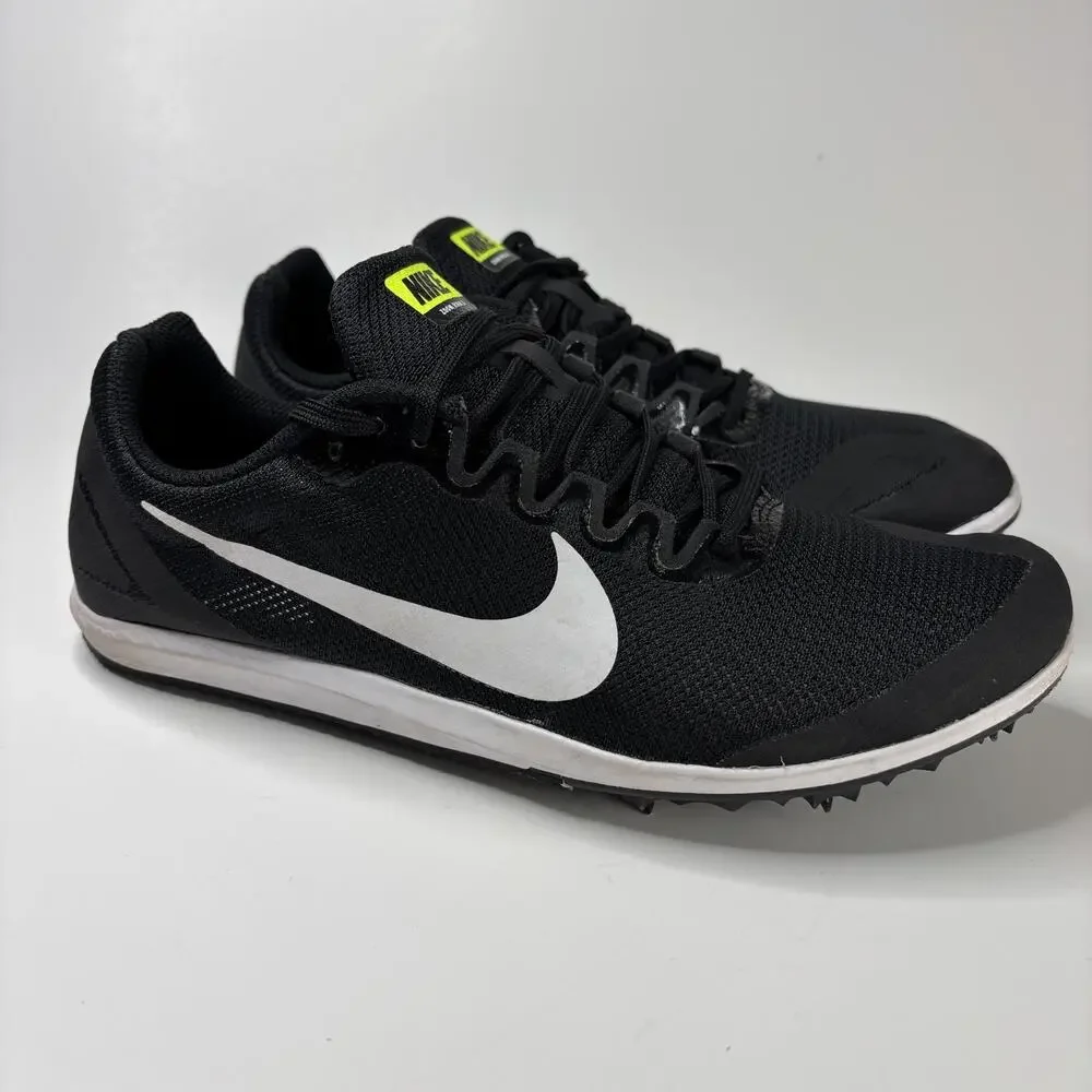 Nike Zoom Rival D 10 Black/White-Volt spikes 907567-017 Women's Size 9 Medium - Picture 1 of 13